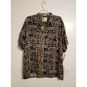 VTG Ron Chereskin Floral Hawaiian Resort Tropical Vacation Aloha Mens Shirt L